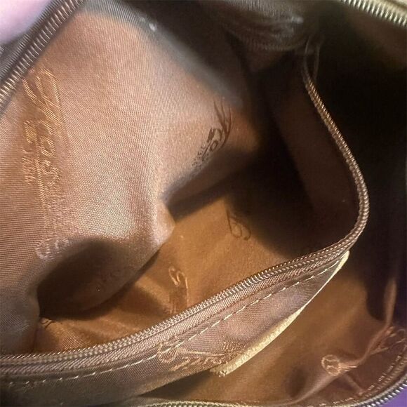 Vintage Fossil Women's Tan Brown Leather Shoulder Bag with Front Flap Pocket - Picture 13 of 14